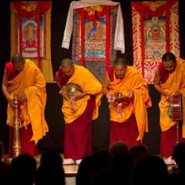 Tibetan Monks from Ganden Monastery Create Sand Mandalas in Colorado