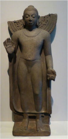 Standing Buddha, from Sarnath, India. Gupta period, c. 5th century, sandstone. From Shuyin