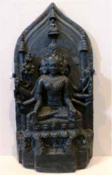 Ushnishavijaya, from Bihar, India. Pala period, c. 11th century, basalt. From Shuyin