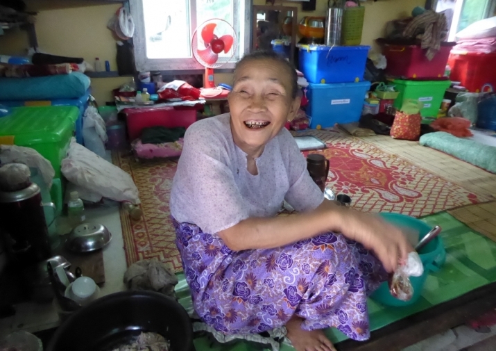 Living conditions may be far from ideal, but there is still something to smile about!
