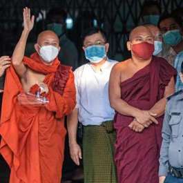 Fugitive Nationalist Buddhist Monk Surrenders to Police in Myanmar Ahead of Poll