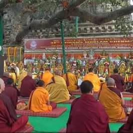 32nd Nyingma Monlam Chenmo Underway in Bodh Gaya with Reduced Attendance Due to COVID-19 Restrictions