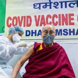 His Holiness the Dalai Lama Receives COVID-19 Vaccine