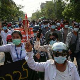 Pro-democracy Protesters Hold Silent Strikes During Myanmar’s Buddhist New Year Holiday