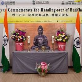 India and South Korea Strengthen Bonds with Buddha Statue Gift