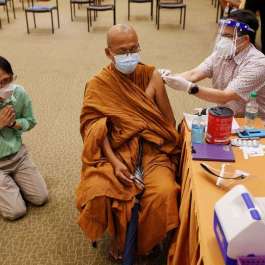 Thailand’s Buddhist Monks Receive COVID-19 Vaccinations