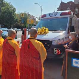 American Buddhist Confederation Donates Ambulance to New York Hospital