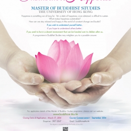 In Search of Sustainable Happiness: Master of Buddhist Studies 2014-15
