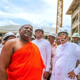Sri Lanka’s President Inspects Progress of Nagananda International Buddhist University