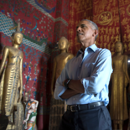 Obama Tours Temple, Lauds Buddhism in First Visit to Laos by a Sitting US President