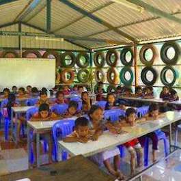 The Cambodian School that was Built from Garbage