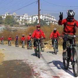 Gyalwang Drukpa Leads “Kung Fu Nuns” on Fifth Bicycle <i>Yatra</i> from Nepal to India to Raise Awareness About Human Trafficking