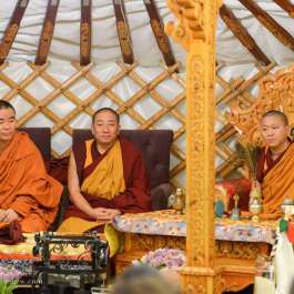 Monks from Drepung Gomang Monastic University Visit Moscow