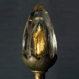 Rare Crystal-encased Amitabha Statue on Display at Temple in Kyoto
