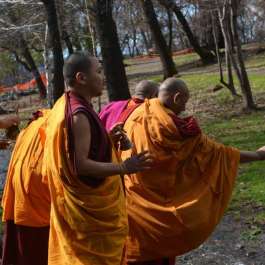 Monks Perform Healing Ritual at California Town Affected by Devastating Wildfire