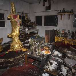 Buddhist Monks at Thai Temple in Las Vegas Flee Gunfire and Arson
