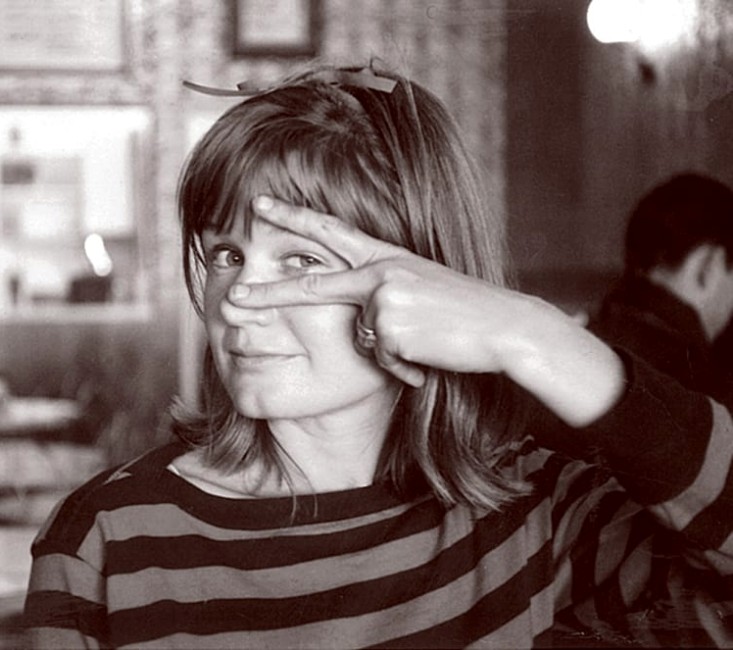 Deirdre Blomfield-Brown in black and white image