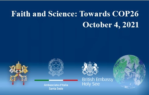 Faith and Science: Towards COP26 poster