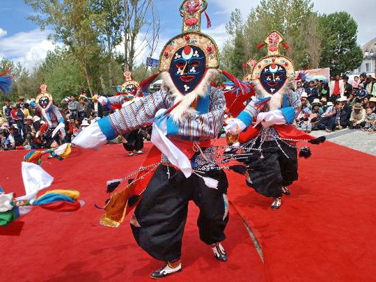 Tibetan “opera” or Lhamo, whose invention is attributed to the great bridge-builder lama Thang Tong Gyalpo