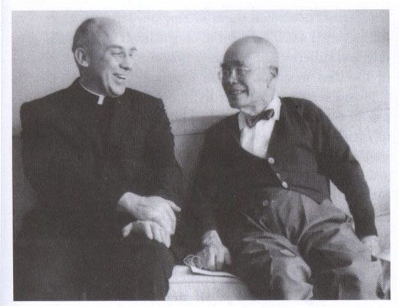 Meeting of Thomas Merton and D.T. Suzuki in New York, 1964.