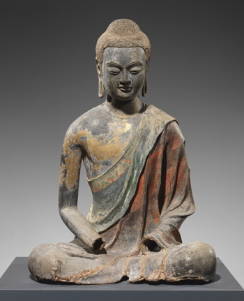 Buddha, probably Amitabha (Amituo), Tang dynasty (618–906), early 7th century China. From http://www.metmuseum.org/toah/works-of-art/19.186.
