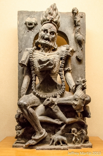 Chamunda, Durga's wrathful nature. Copyright Jeffrey Martin.