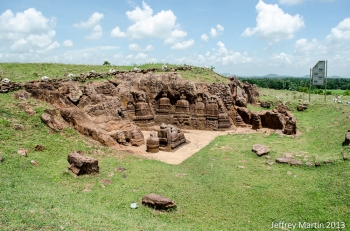 Rock-cut stupas of Langudi. Copyright Jeffrey Martin.