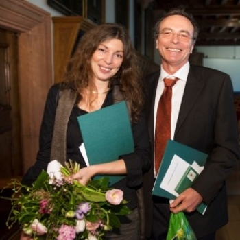 Prof. Eli Franco with Dr. Isabelle Ratié at the Spring Meeting of the Saxon Academy of Sciences in April 2012.