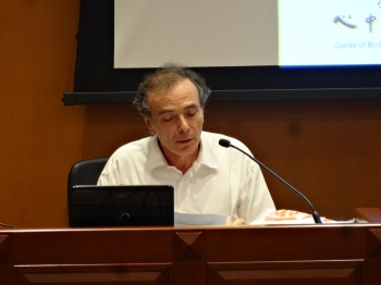 Prof. Franco speaking at the Meditative Praxis conference, August 2013.