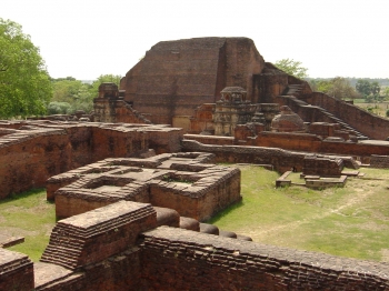 The ruins of the great monastery Nalanda. From heartsutrafilm.com.