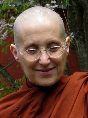 Ayya Medhanandi, an American nun of the Theravada tradition.