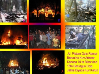 Muslim terrorists attacking Barua Buddhist in Bangladesh. Photo Source: http://muslim-terrorists-attacking-buddhists.blogspot.hk/