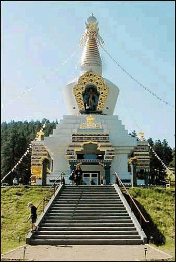 The Great Stupa of Dharmakaya Which Liberates Upon Seeing. From Shambhala Mountain Center