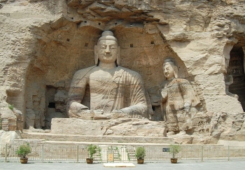 Amitabha, Yungang Caves, China. From Wikimedia.