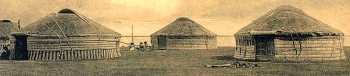 An early Kalmyk encampment. From Wikimedia.