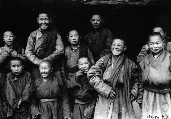 Young disciples of Chadan Khure in Tuva,1924.