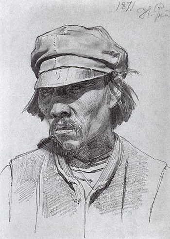 Portrait of a Kalmyk by Ilya Repin (1871). From commons.wikimedia.org.