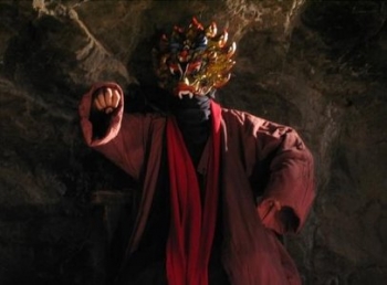 A depiction of Yama, god of the dead, from the History Channel about the Tibetan Book of the Dead (2009).