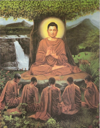 Buddha with first five disciples. Picture: www.inspirationaldaily.wordpress.com