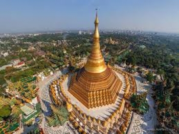 Shwedagon Pagoda, Yangon. From: www.airpanno.com.jp