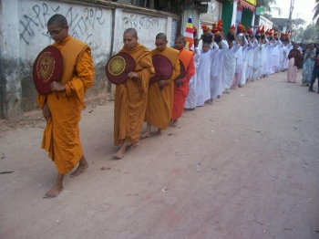 Women going forth with Sameneri Sangha. From: BSS Facebook.