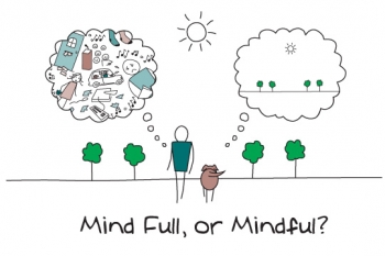Mindful or mind full? From The Enthusiastic Buddhist.