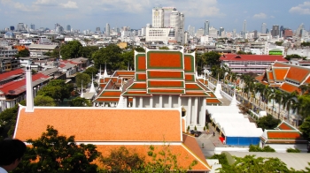 View of Wat Saket from top of Golden Mount. From: John Cannon