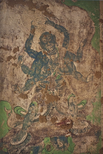 Western Xia esoteric Vajrapani in Cave 3, Yulin Caves. From Wikimedia Commons.