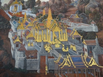Painting on the palace's inner wall. From BD Dipananda