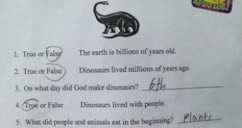 Science quiz with the question 
