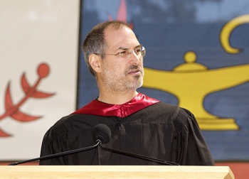 Jobs’s iconic commencement speech at Stanford’s graduation ceremony in 2005. From redbus2uc.som