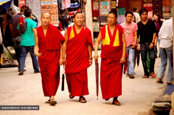 Three Tibetan monks. From whereabout.com
