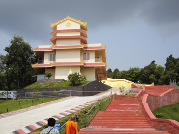 Entrance to one of the restored temples at Ramu