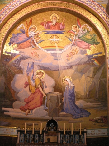 The Annunciation, from a church in Lourdes. From Sister Ocean